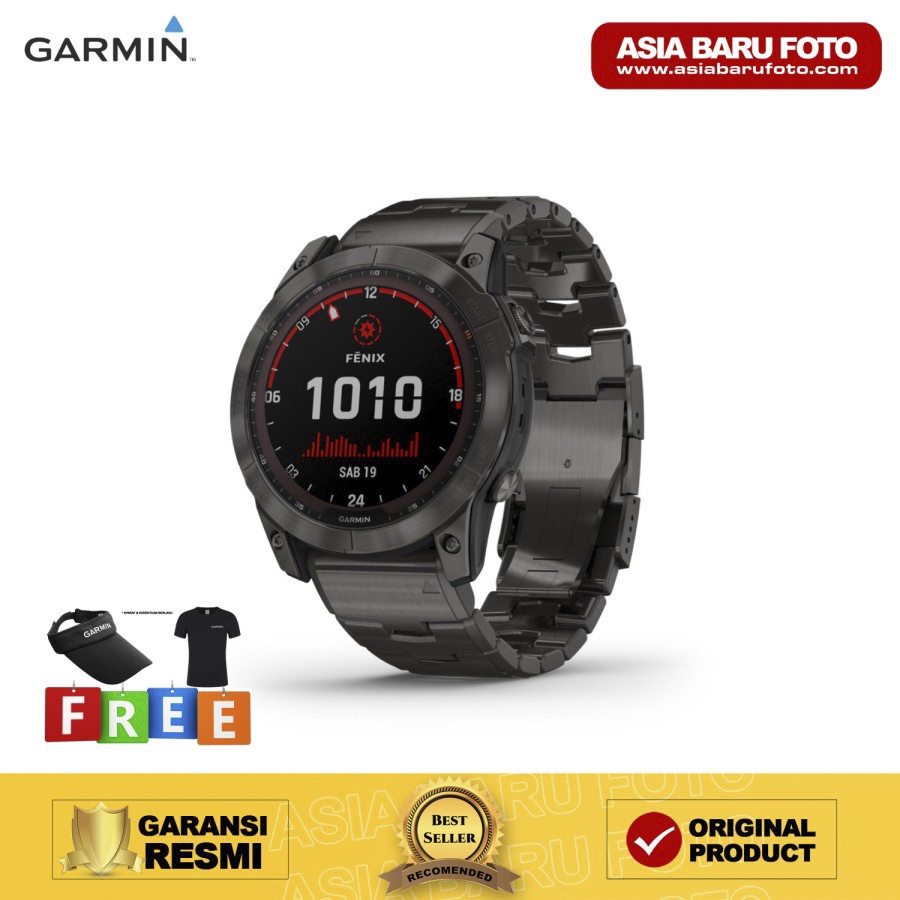 Garmin Fenix 7X Sapphire Solar - Carbon Gray Titanium