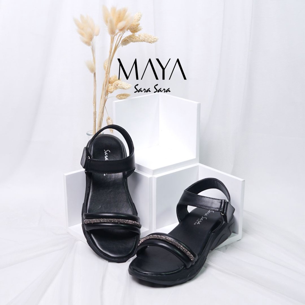 Sara Sara MAYA Sandal Wedges Wanita sandal tali terbaru