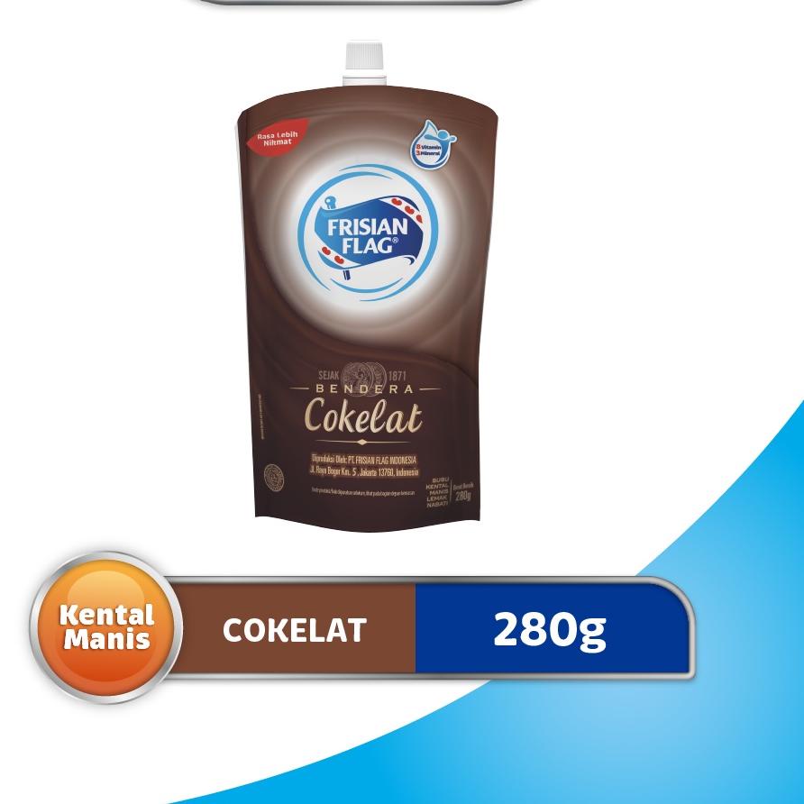 

Ready Now Frisian Flag Bendera Kental Manis Cokelat Pouch 280g