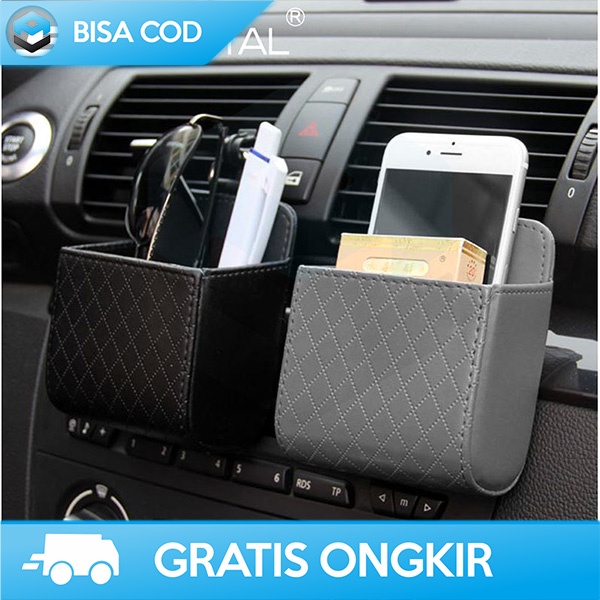 TEMPAT ORGANIZER DASHBOARD MOBIL BAHAN KULIT DESAIN MINI SERBAGUNA