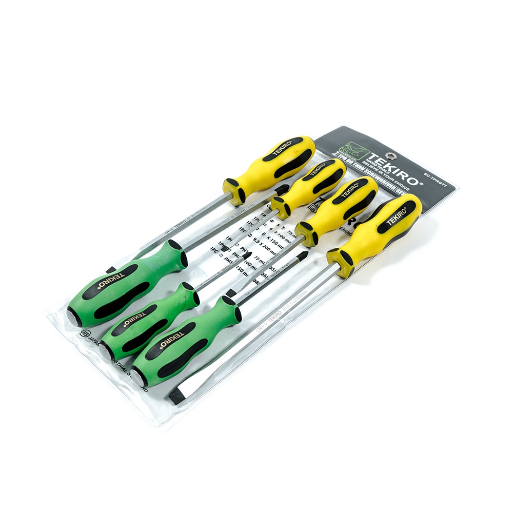 TEKIRO OBENG KETOK TEMBUS TPR SET 7 PCS Tekiro TPR GO THRU SCREWDRIVER Set 7 pcs SD-TG0956