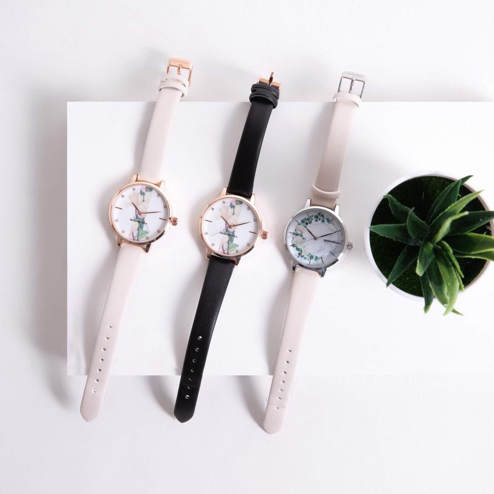 TERMURAH Berrybenka - Jam Tangan Kulit Wanita Sofia Ciana Floral