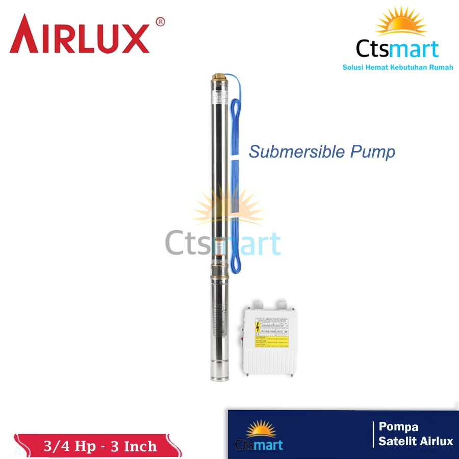 Pompa Satelit Airlux 0.75 HP 3 Inch (Submersible Pump)