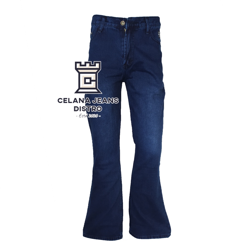 Celana Jeans Semi Cutbray Panjang Abu Pria Distro