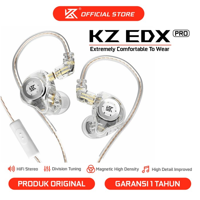 [KZ OFFICIAL STORE] KZ EDX PRO WITH MIC NOISE CANCELLING EARPHONE