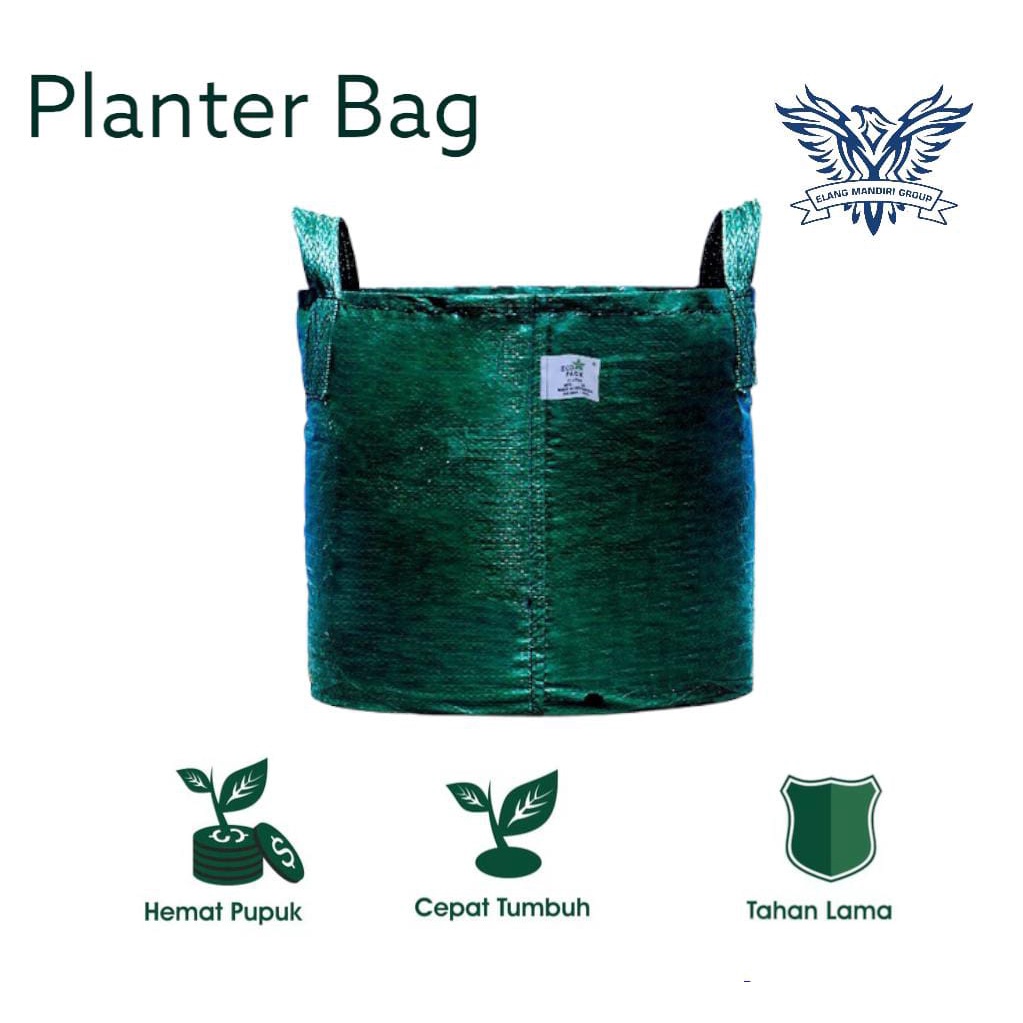 Planter Bag Kapasitas 25/30/35/40/45/50/60 Hijau New Planterbag Super Kuat pembibitan Penanaman Buah Tabulapot