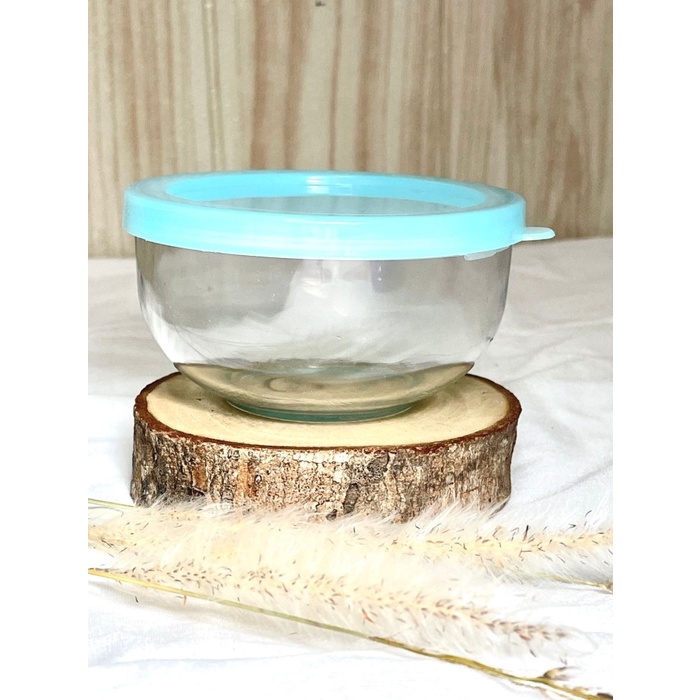 [Mangkok] Mangkuk Kaca Kedaung Slb4 Tutup Plastik 10Cm/Mangkok Toples Serbaguna [Stok]