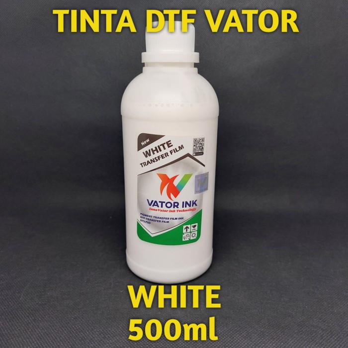 

Terlaris Dtf White Vator Ink 500Ml Tinta Putih Sablon Tepung Pet Transfer Film