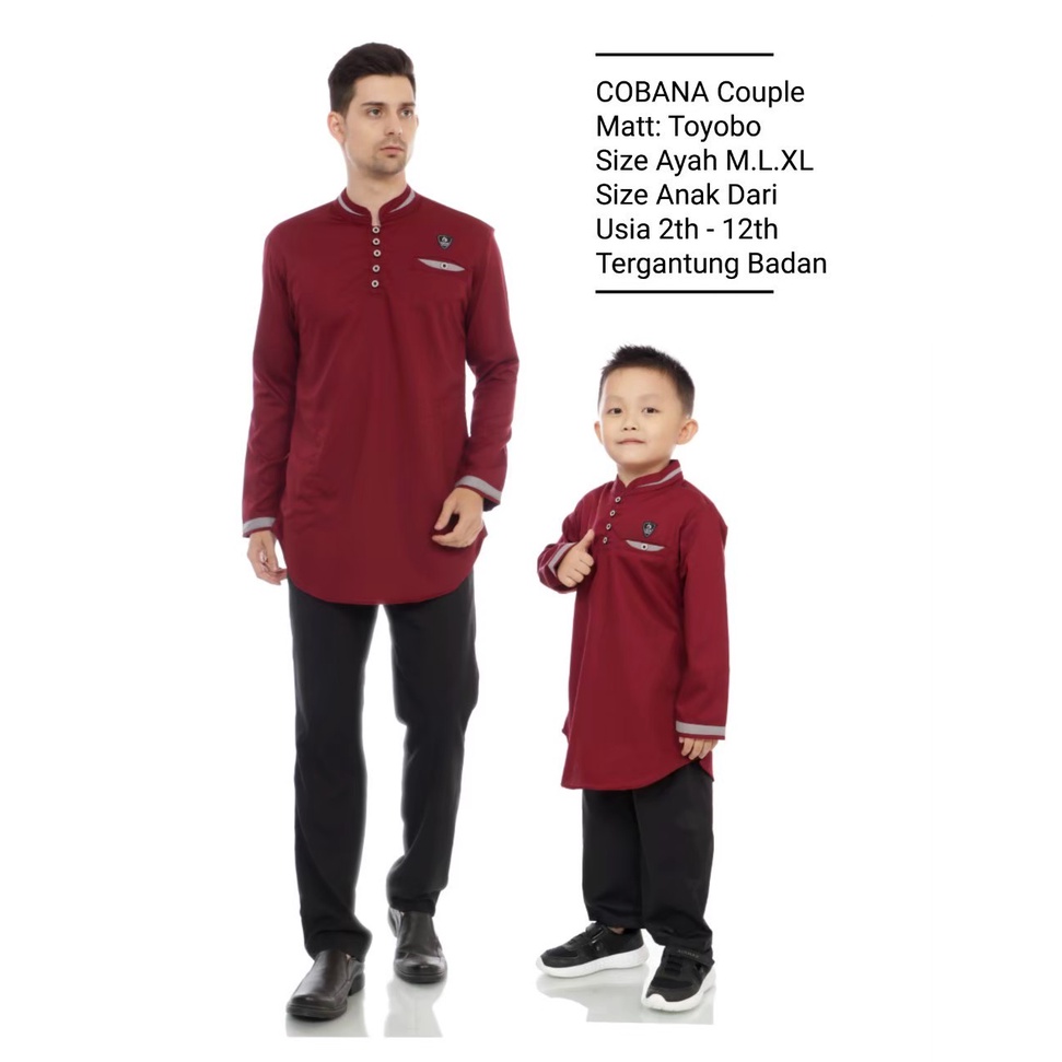 [ PREMIUM QUALITY ] Koko Kurta Pakistan Couple Keluarga Ayah Dan Anak Laki Laki Lengan Panjang Origi