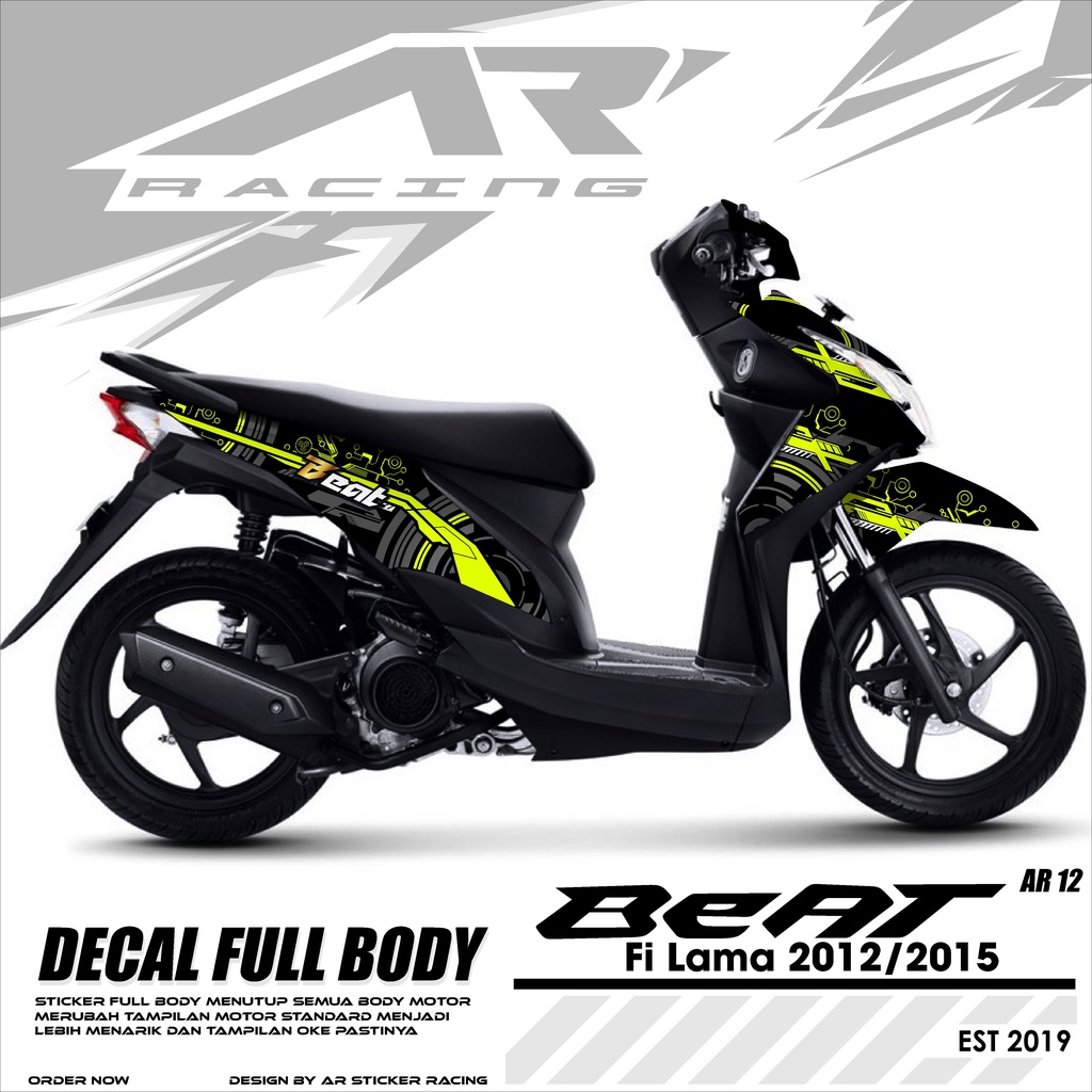 (COD) Decal Sticker Fullbody Beat Fi Lama 2012 2013 2014 - Dekal Stiker Skotlet Motor Beat Termurah 