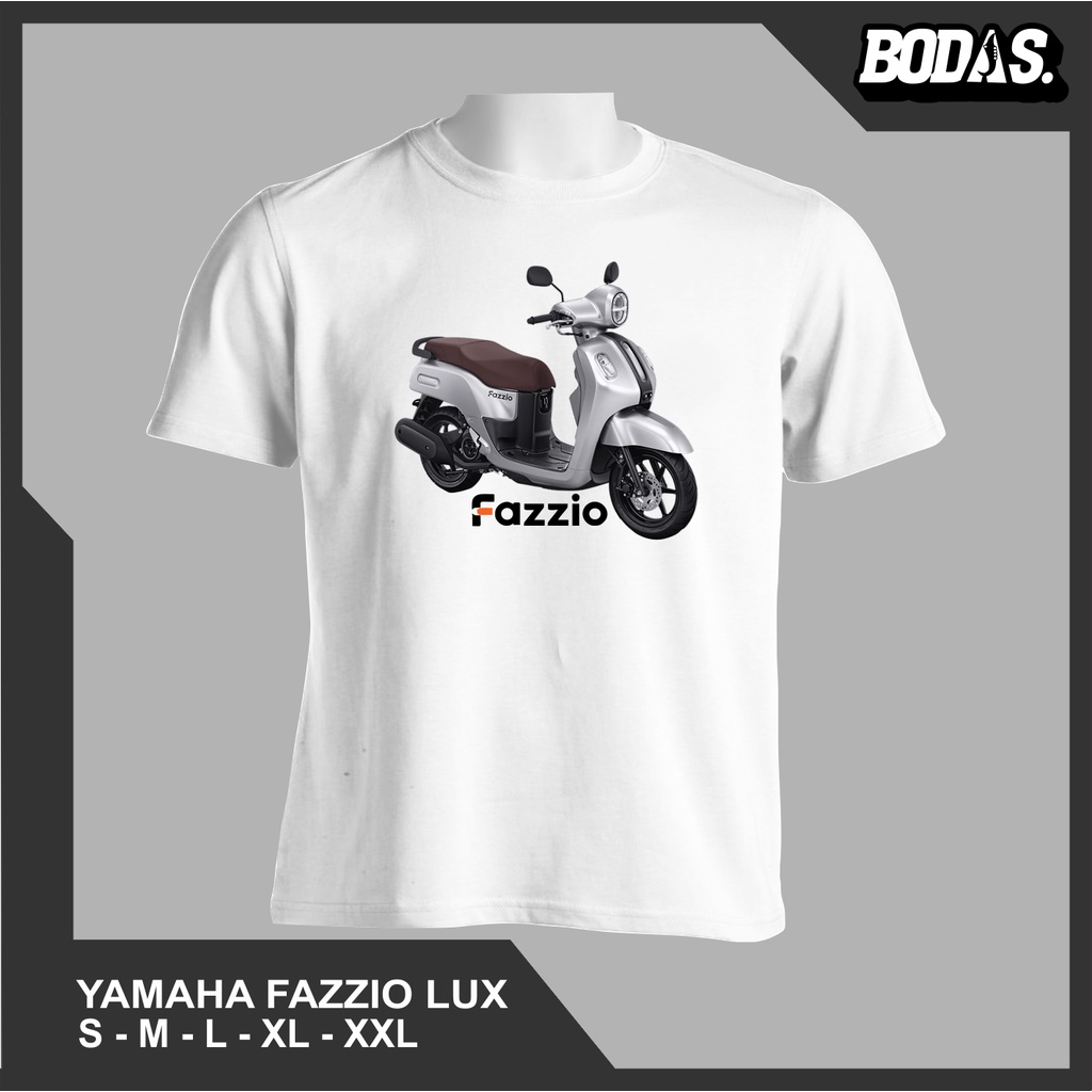 KAOS DISTRO OTOMOTIF MOTOR YAMAHA FAZZIO LUX SILVER