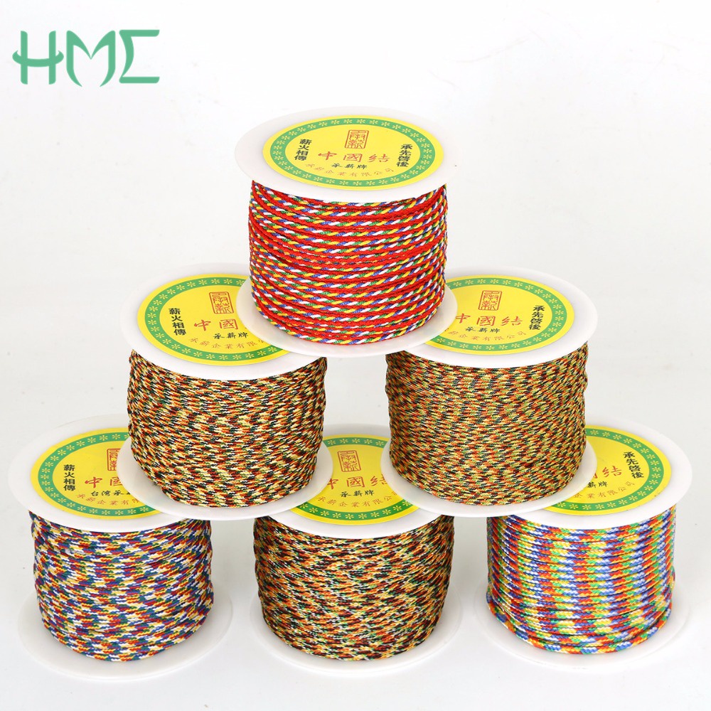 Tali Multi Warna Nylon Cords Thread Chinese Knot Pancawarna Lima Warna