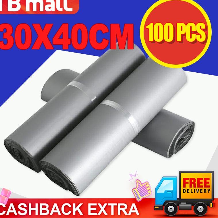 

バ Plastik Packing Polymailer LDPE Online Shop 30X40CM Silver Isi 100Pcs Lem Perekat Tebal RESTOCK 31G