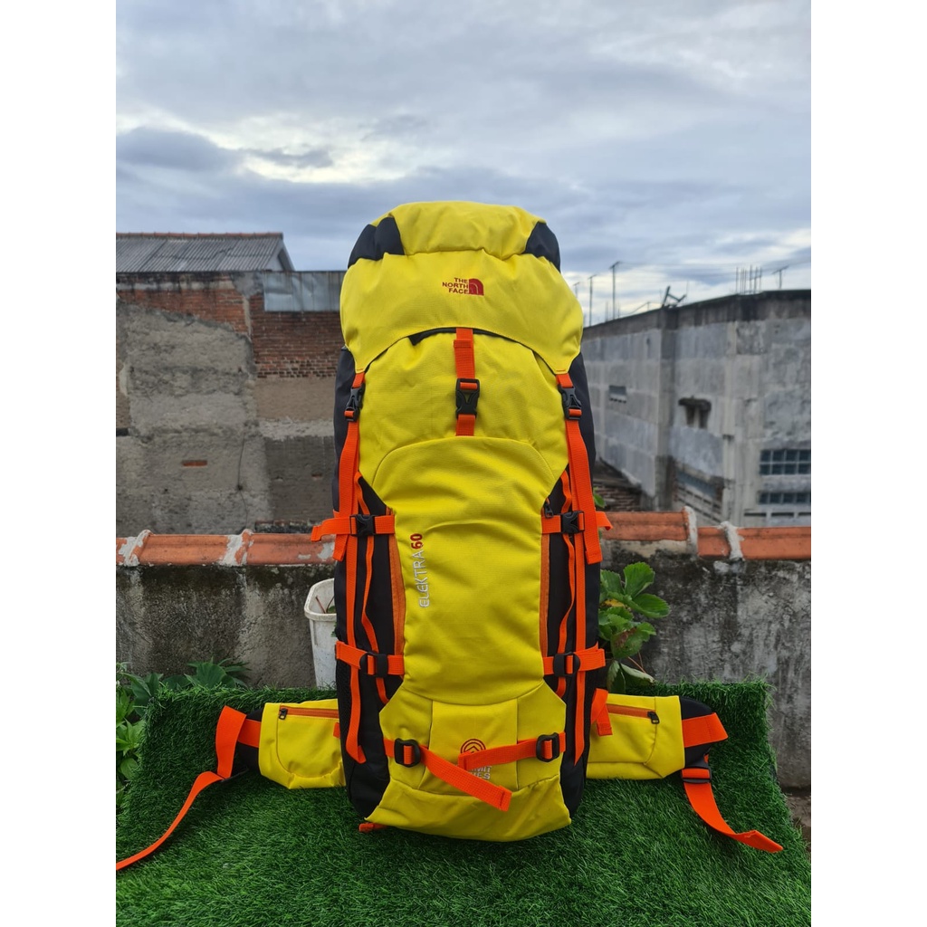 TAS GUNUNG TNf 60 LITER PAKE FREM - TAS GUNUNG 60 LITER ORIGINAL SINGEL FREM - TAS HIKING 60 LITER