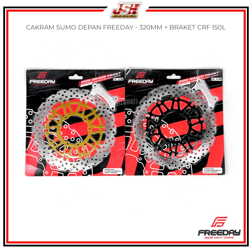 Cakram Depan Disc Brake Piringan BERLIN  FREEDAY LTC For CRF 150l KLX 150 Plus Braket 320mm