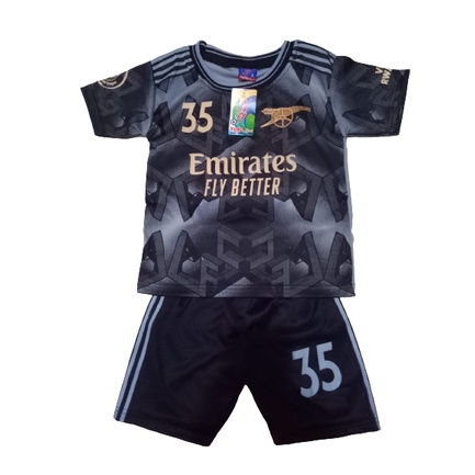 SETELAN BAJU BOLA ANAK ARSENAL HITAM TERBARU 2022-2023 / BISA COD SET BOLA ANAK LAKI LAKI TERBARU 1-