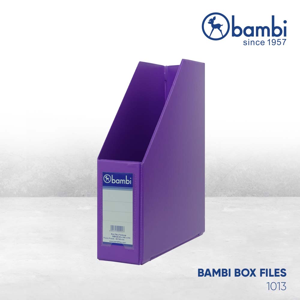 

Bambi Box File Magazine MID SIZE 8 cm Special Colour Fluoro Purple - Box Arsip / Box Storage / Box Dokumen kode 1013