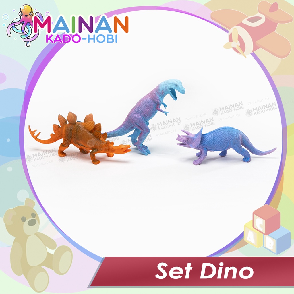 MAINAN ANAK LAKI KADO HOBI SET MINIATUR KARAKTER DINOSAURUS TOYS