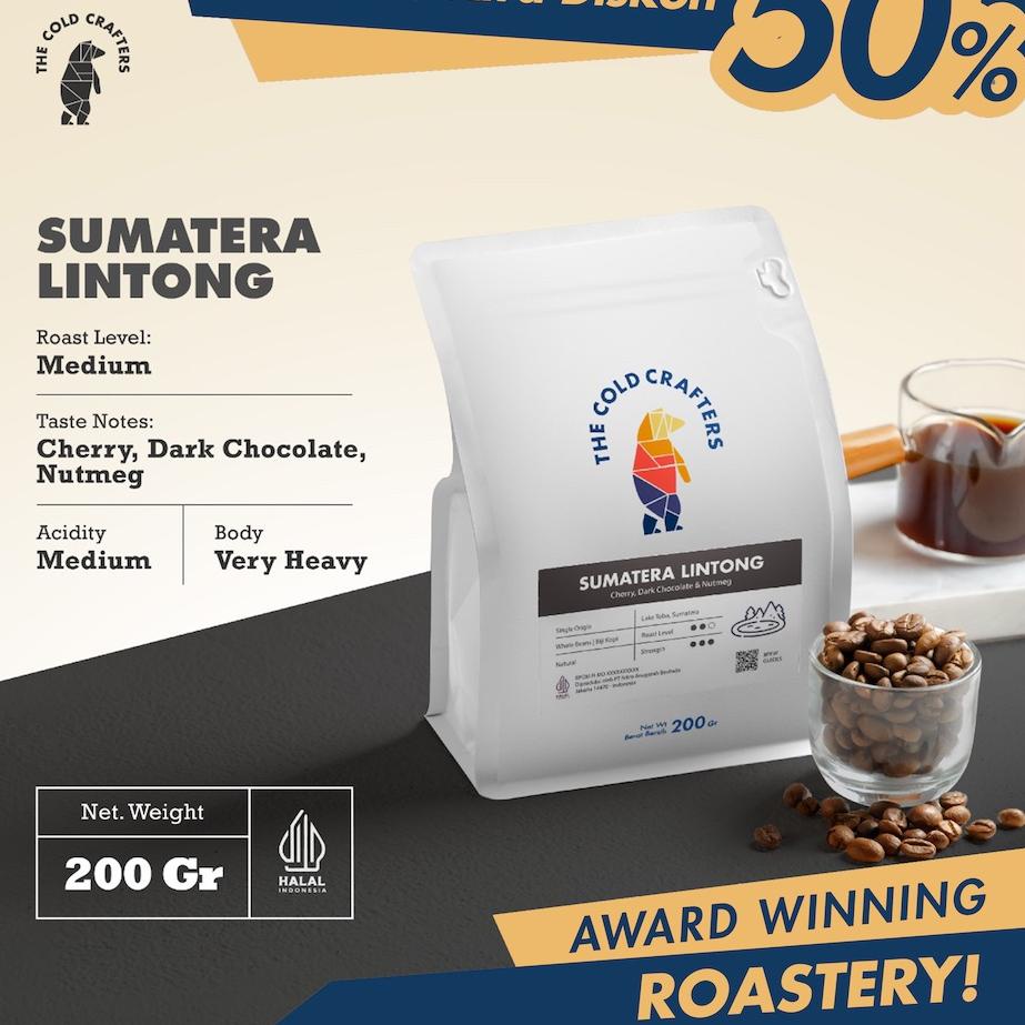 

☈ The Cold Crafters - Sumatera Lintong Arabica Grade 1 Biji Kopi Roasted Beans - BIJI KOPI 100gr/200gr/1kg ❇