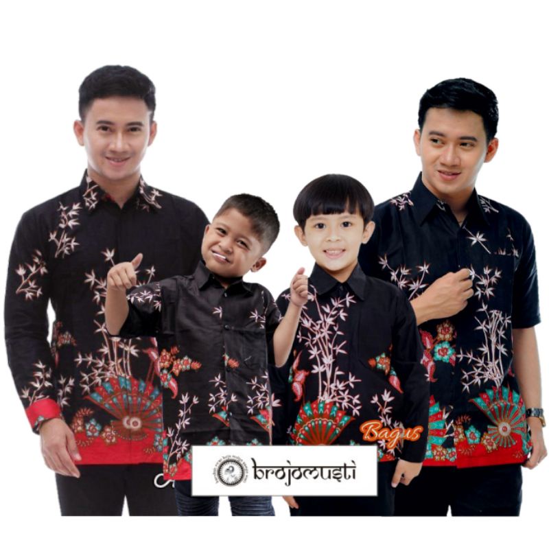 TERBARU Couple sweet || couple batik ayah dan anak cowok BATIK MERAH HITAM PUTIH Batik 2023 Batik Terbaru Batik Modern