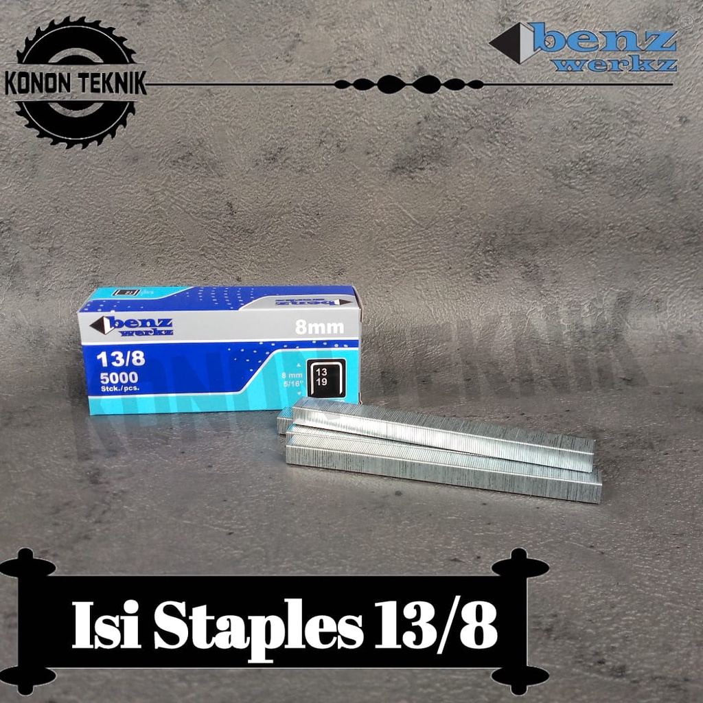 

Isi Staples 13/8 (8mm) tembakan tangan R23 isi Gun tacker R23 Benz - Isi Staples 13/8 (8mm) tembakan tangan R23 isi Gun tacker R23 Benz