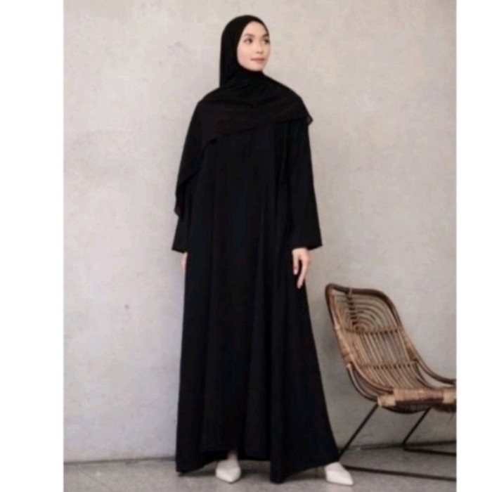 Gamis ABAYA HITAM TURKEY AROHI TERMURAH ZOYA CJI37 [Polos] - L(E8U6) Gamis Turkey Terbaru Gamis Abay