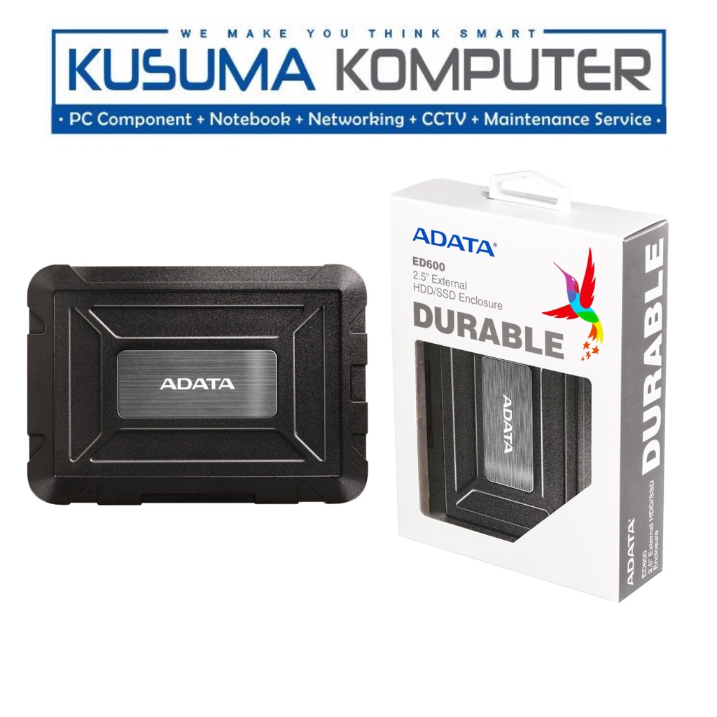 Adata ED600 External Enclosure Eksternal 2.5&quot; SSD HDD Case Water Proof