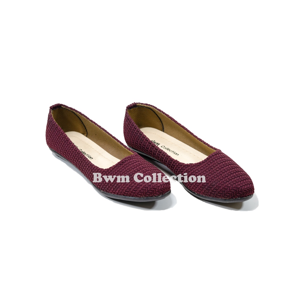 MASUKIN TROLI YUK SEPATU BALET WANITA / SEPATU BALET WANITA MODEL RAJUT / SEPATU KERJA WANITA FORMAL