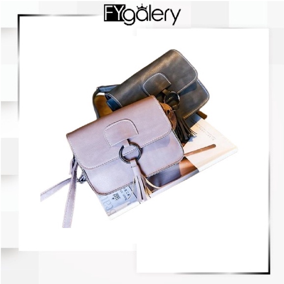 FYGALERY FYG1225 Tas Selempang Wanita Sling Bag Polos Bahan PU Women Fashion Bag