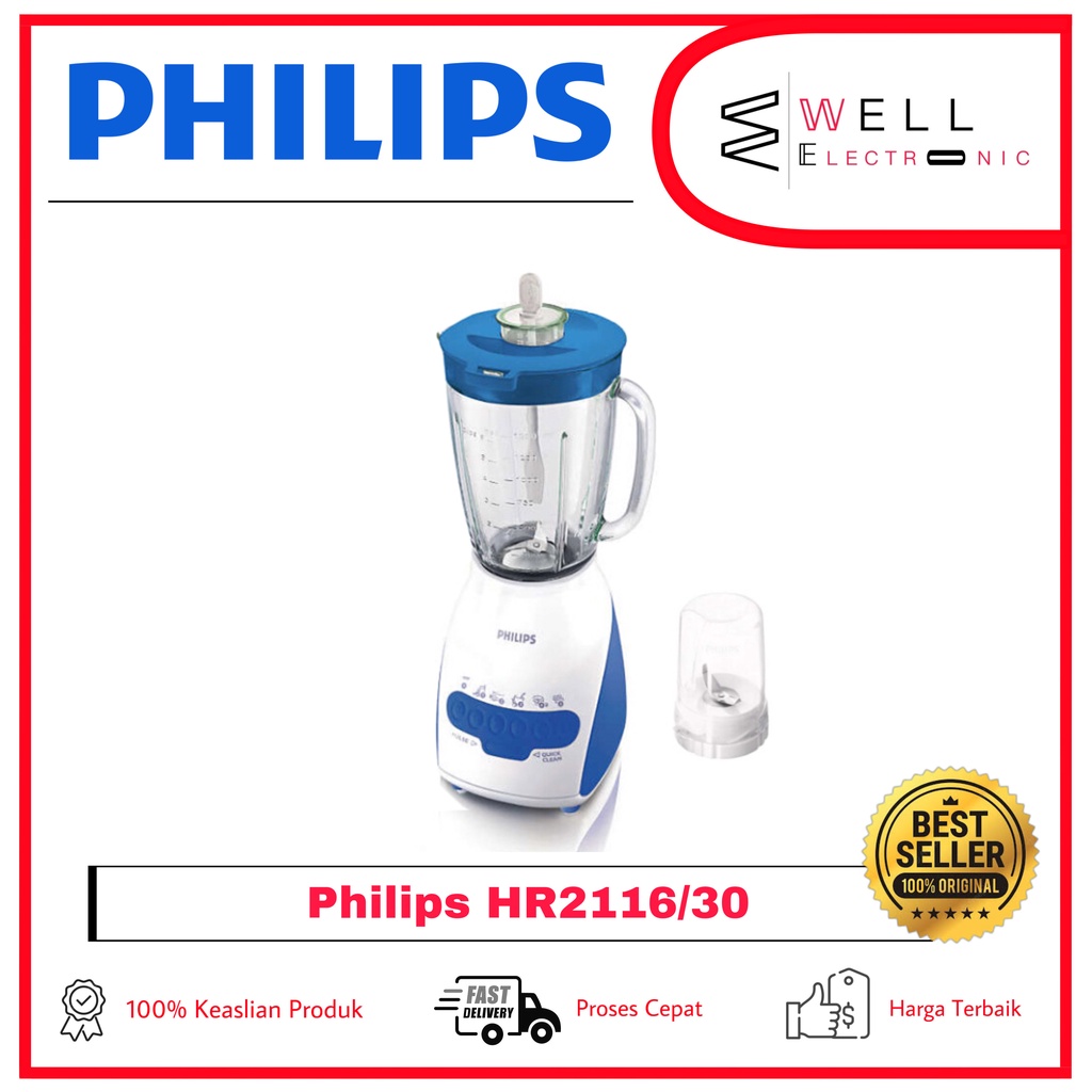 PHILIPS BLENDER KACA/GLASS JAR 2L HR2116/00 HR2116/30 HR2116/40 HR2116/60 HR 2116