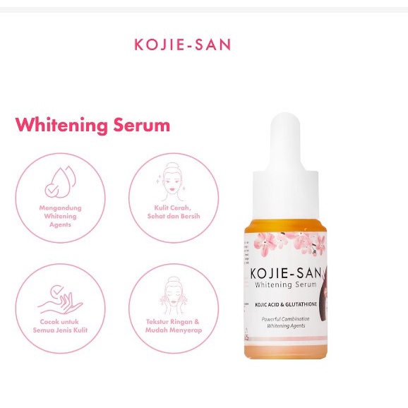 Kojie-San Serum  Niacinamide Brightening Serum Kojic Acid / Whitening Serum / Salicylic Acid Acne Serum BPOM