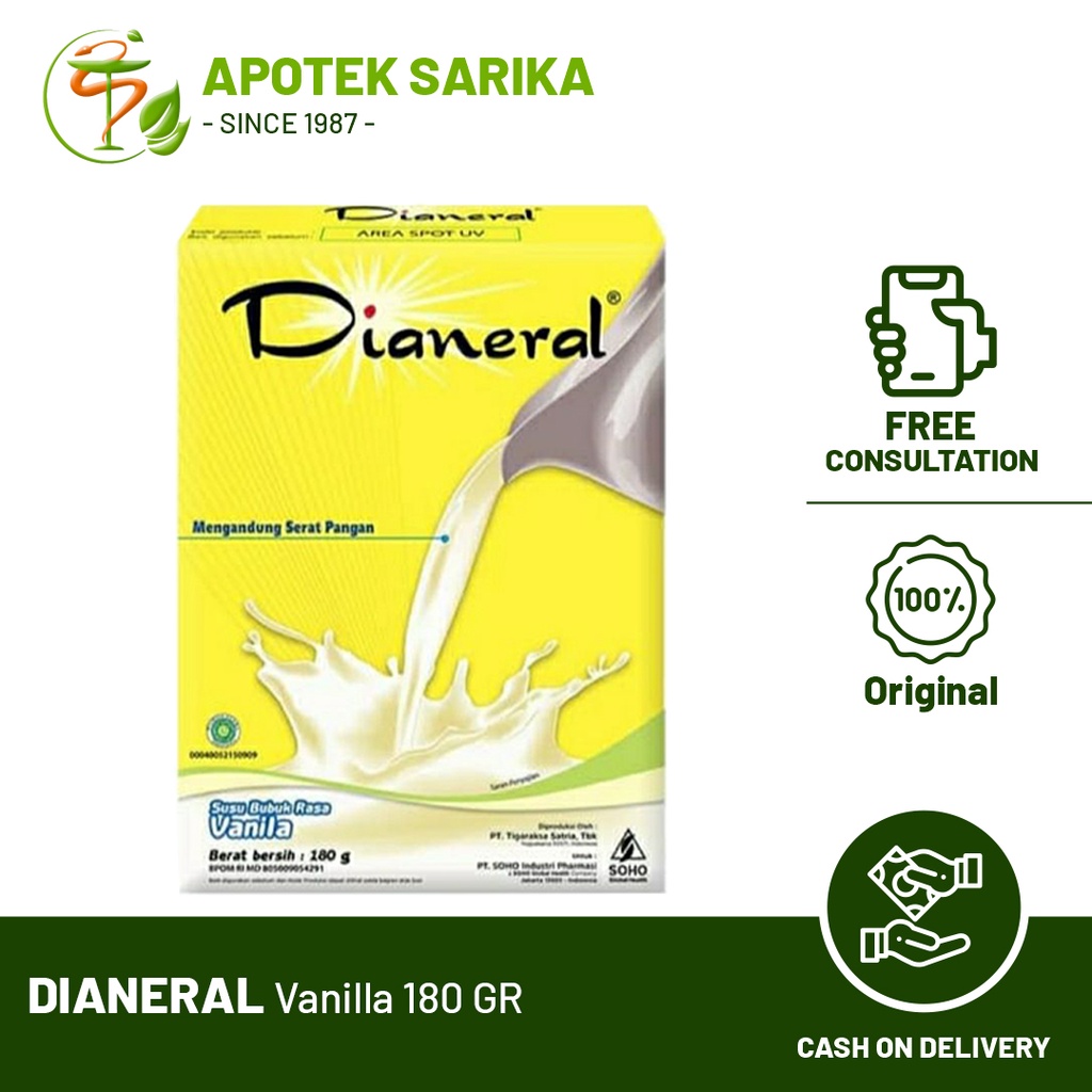 

SUSU DIANERAL RASA VANILA 180 GR (Susu Untuk Penderita Diabetes)