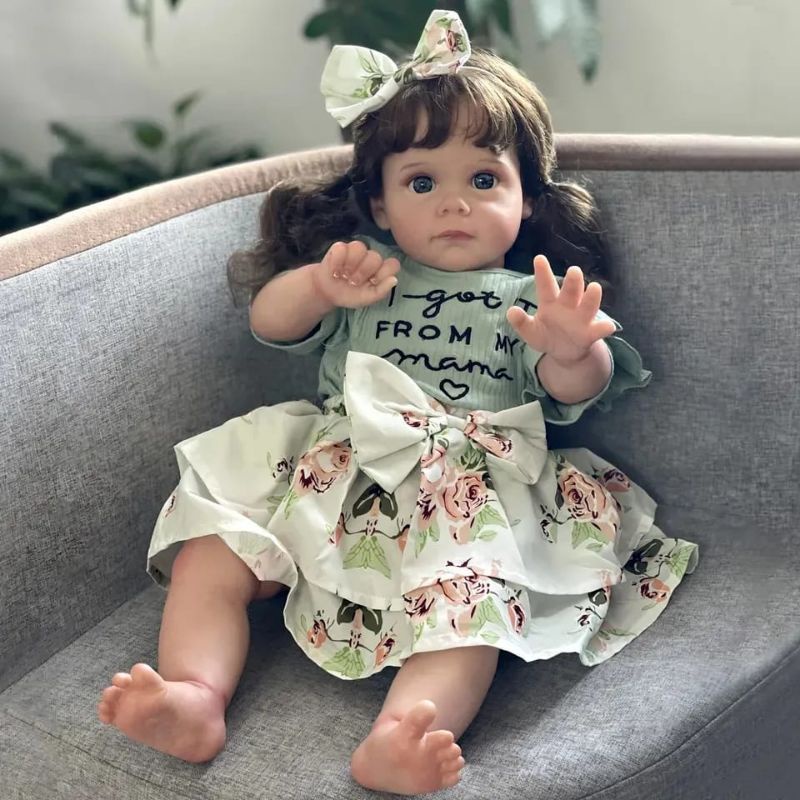 Boneka Anak Reborn Premium Jumbo 60 cm Silikon Cute