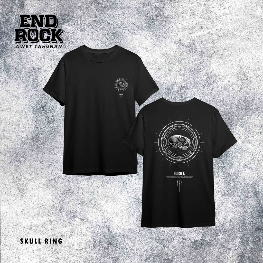 Kaos Distro Original Endrock Tema Skull Ring