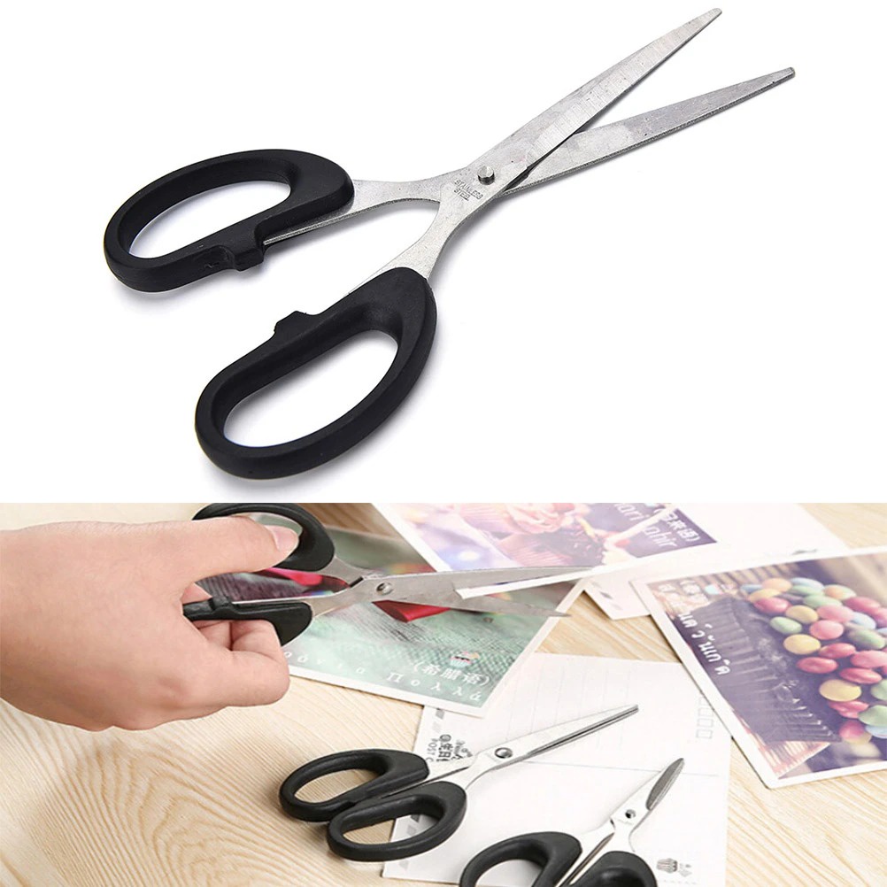 GUNTING KERTAS SEDANG KANTOR LHP 165 LADY POP OFFICE SCISSORS GAGANG HITAM STAINLESS STEEL KUALITAS BAGUS MURAH SUPER TAJAM COD