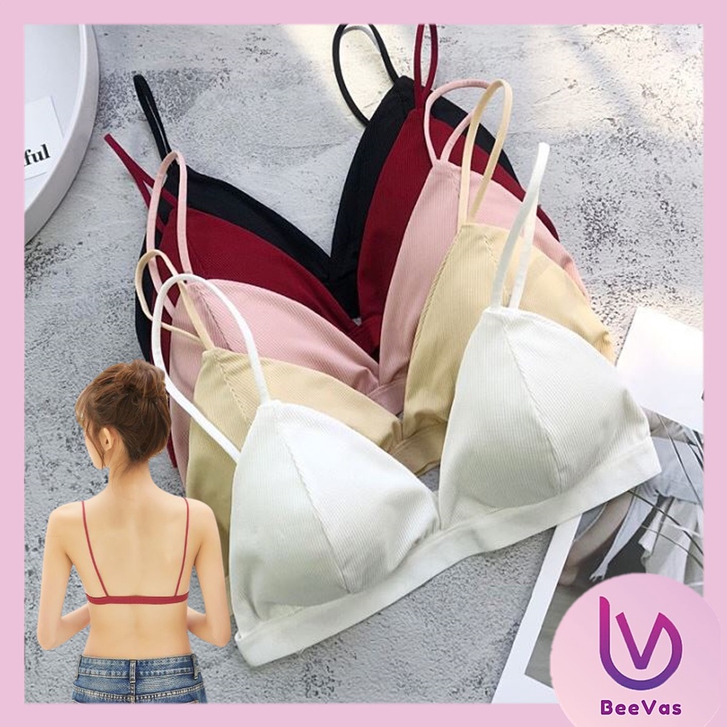 BV.ID BR620 BRA Wanita Tanpa Kawat Katun Halus Pakaian Dalam BH Bralette Elastis Seksi