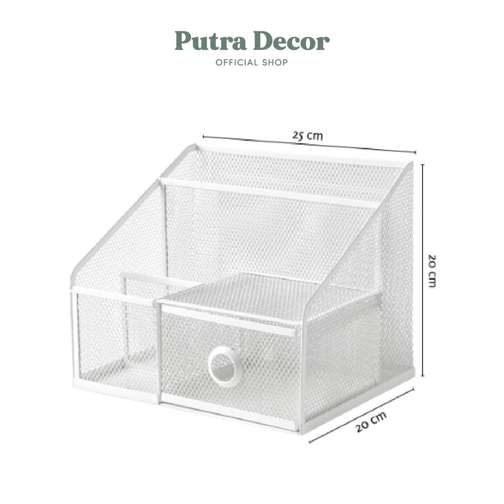 

IKEA DRONJONS Pengatur meja kerja warna putih uk 25x20 cm, organizer meja, organizer kertas
