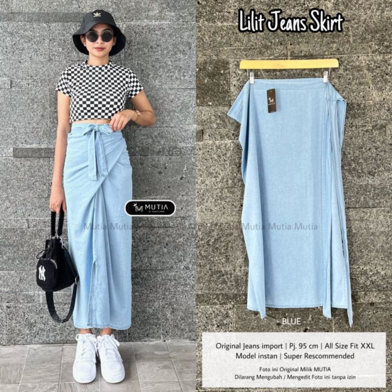 LILIT JEANS SKIRT ORI MUTIA | Original Jeans Import