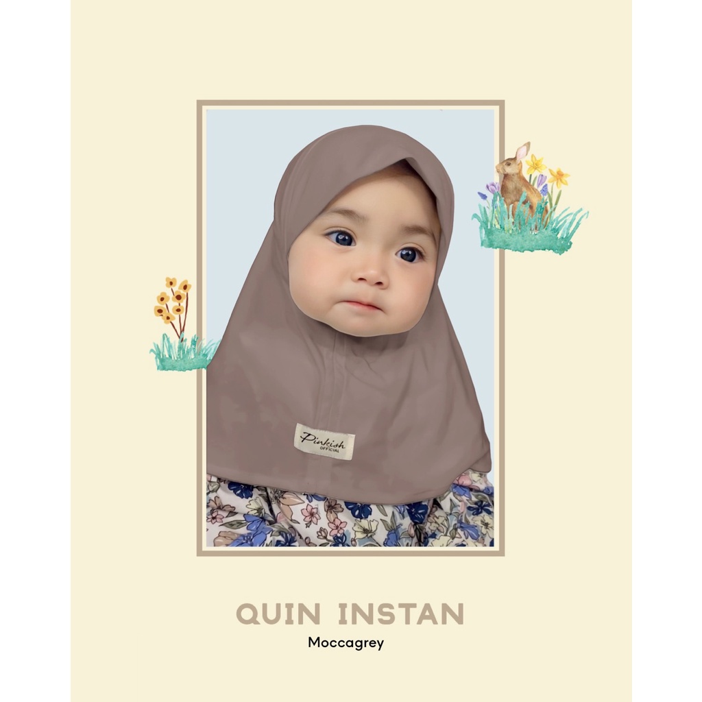 Pinkish Quin Instan Bergo - Hijab bergo anak 0-5 tahun