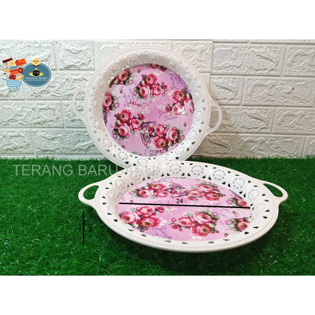 NAMPAN BULAT | NAMPAN PLASTIK | BAKI PLASTIK MOTIF