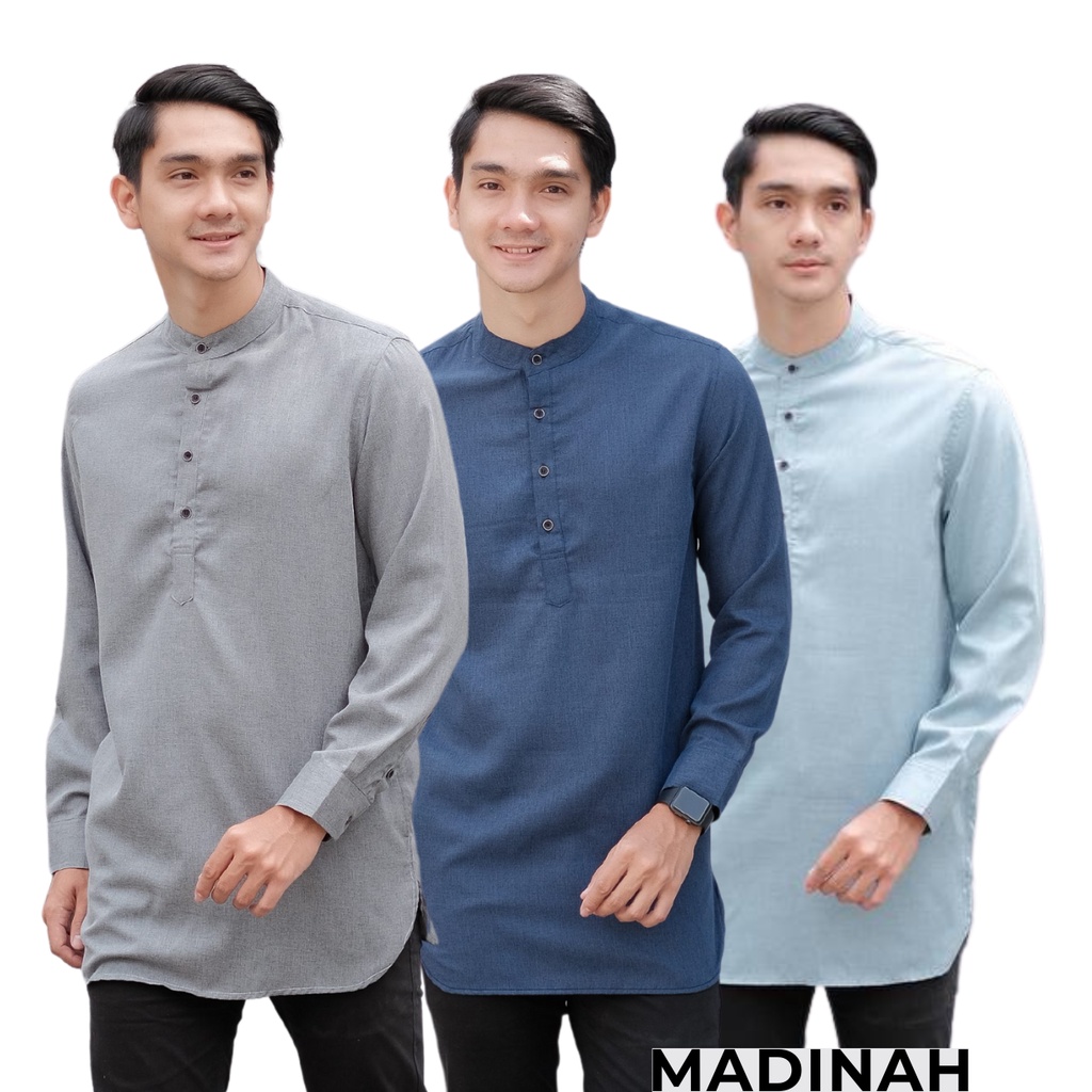 Baju Koko Pria Kurta Dewasa Lengan Panjang Baju Coco Muslim Pria Kurta Pakistan Polos