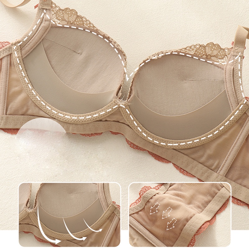 Sexy Bra Renda Push Up Kualitas Tinggi A/B Cup Bras