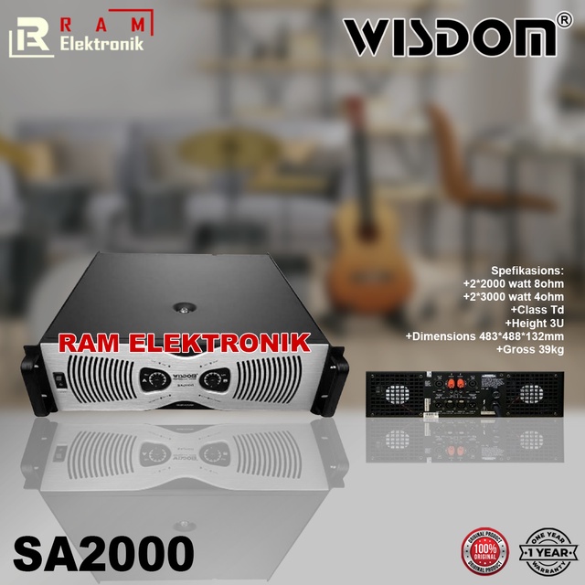 Power Amplifier WISDOM SA2000 / SA-2000 Class TD 2 Channel Original