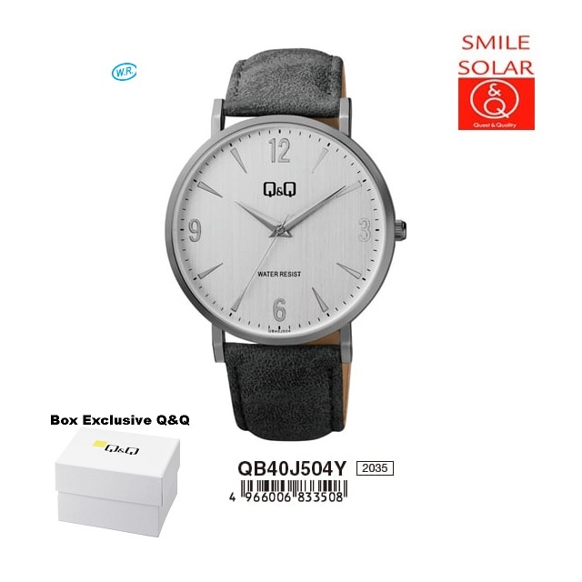 Tangan Pria Classic Casual Kulit Leather Analog Original Q&amp;Q QnQ QQ QB40 QB40J Series