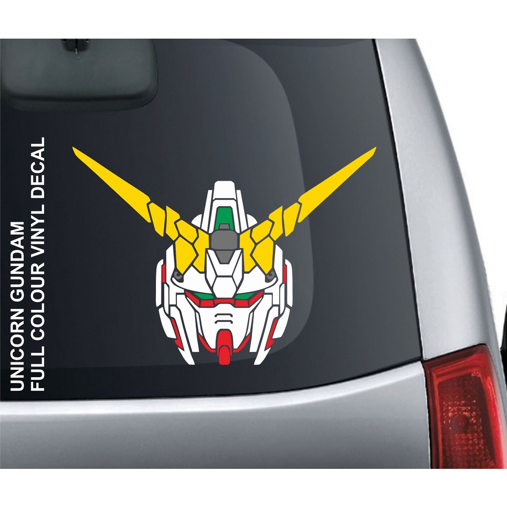 Stiker Mobil Motor Unik Gundam Unicorn