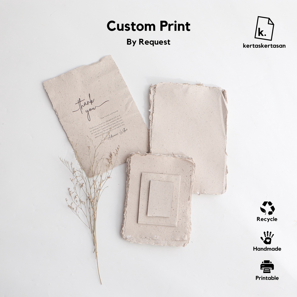 

Recycled Paper Ketapang / Kertas Daur Ulang Daun Ketapang A4 A5 A6 A7 Handmade