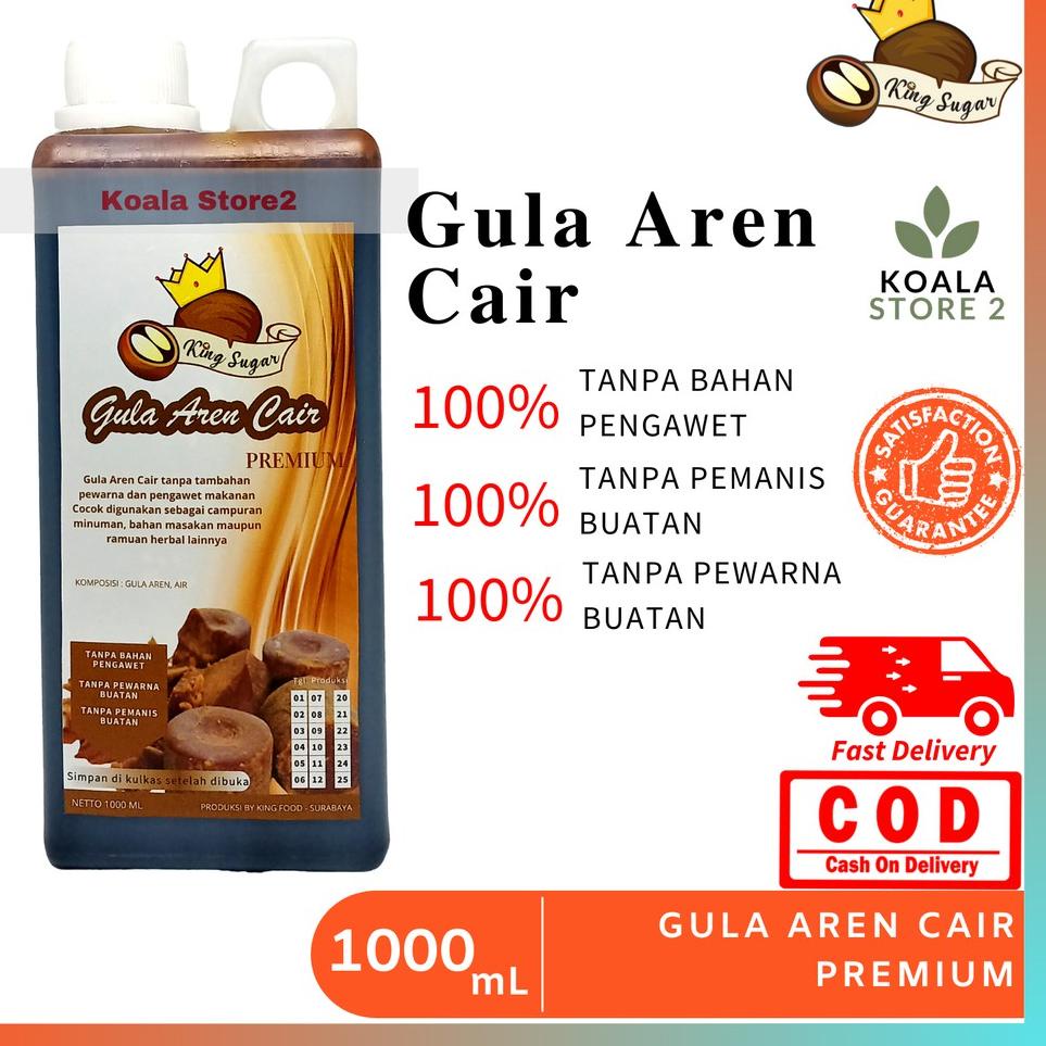 

֍ Gula Aren Cair By King Sugar 1 Liter setara 1,3 Kg / Brown Sugar Cair 1000 mL / Campuran Minuman Hitz Kekinian ✦