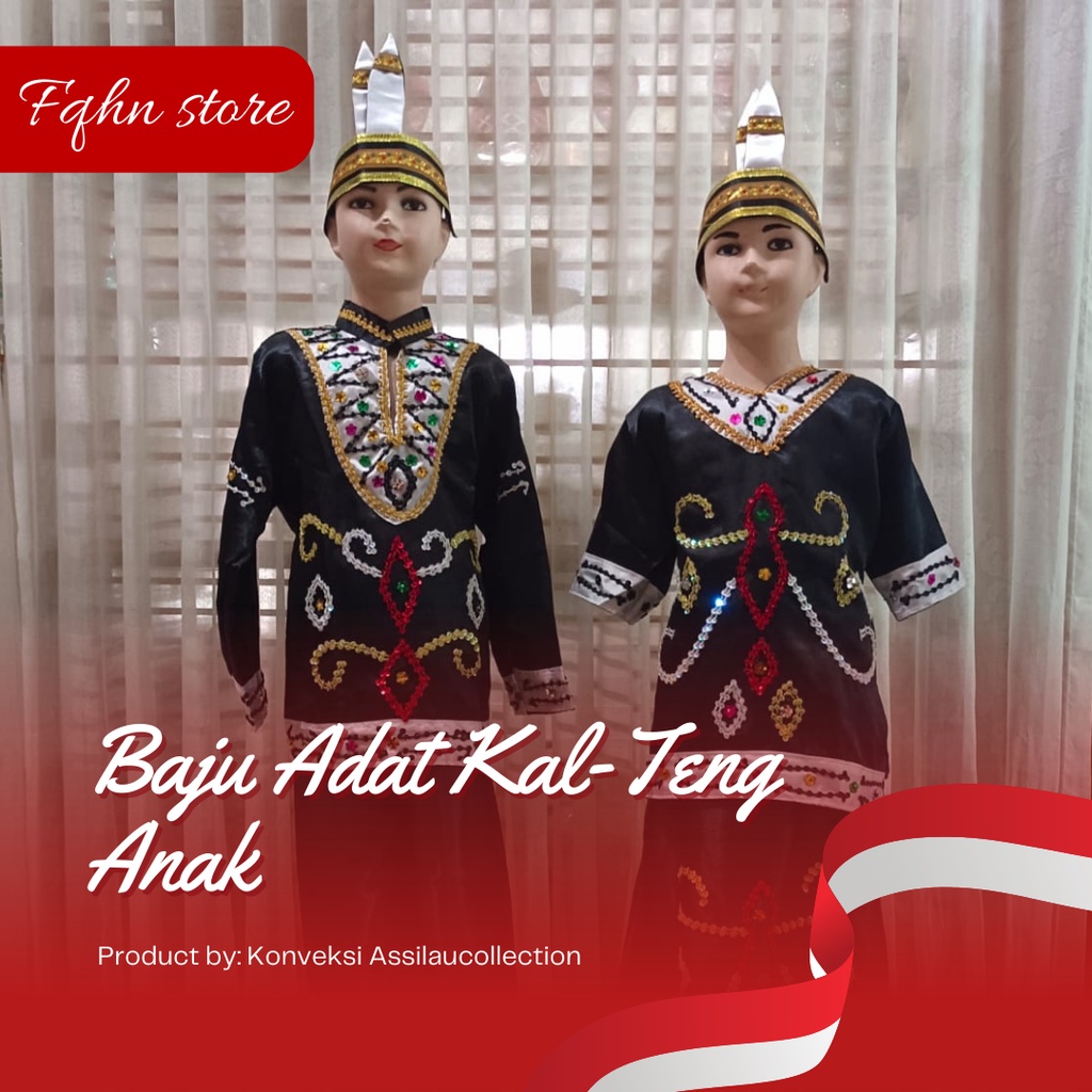 Baju Adat Anak Kalimantan Tengah Satuan (Laki/Cewek)