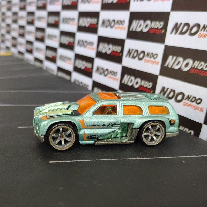 Hot Wheels Rollin' Thunder Teal 2nd Loose - 2006 Ultimate Track 3Pack [Acceleracers]