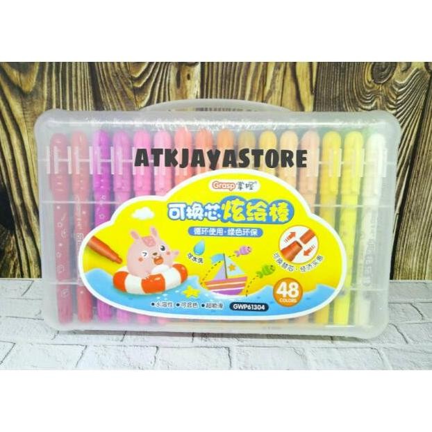 

Crayon Crayon 48 Warna Grasp Mata Kecil Refill